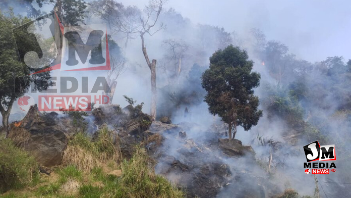 கொழும்பு − கண்டி பிரதான வீதியில் பாரிய தீ